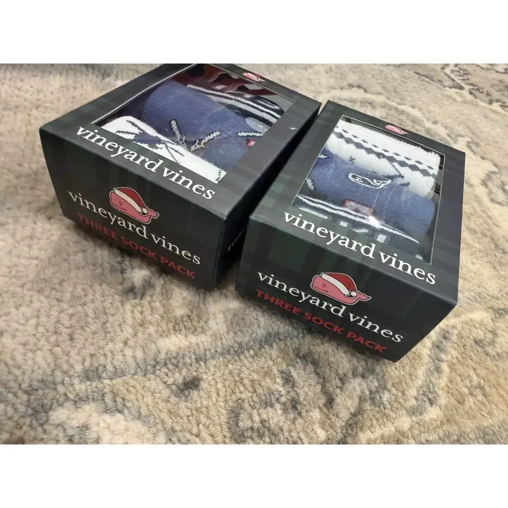 Vineyard Vines Boys Winter Themed Sock Gift Sets (2 Sets 6 Pairs) $56 NIB NEW